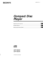 Sony CDP-CE335 - Owners Manual